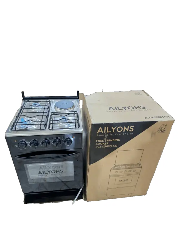 AILYONS Standing Cooker 3 Gas + 1 Electric, 50×55 JCZ-D500(1+3)