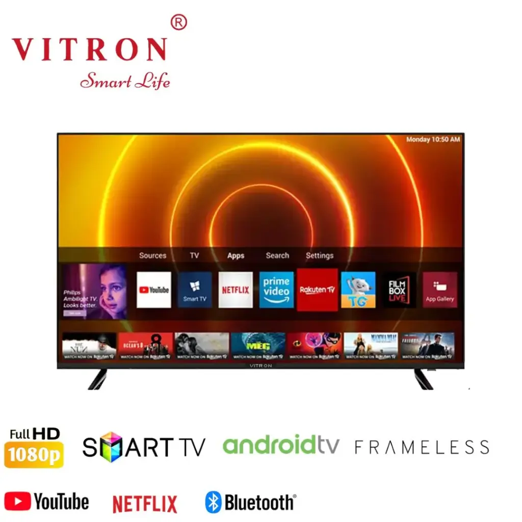 Vitron 32″ Inches Smart Android Frameless TV with Bluetooth